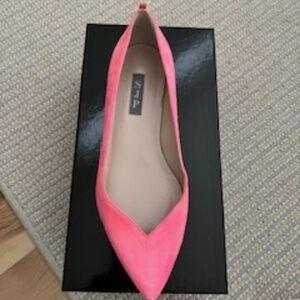 SJP Sarah Jessica Parker Pink Suede Ballet Flats